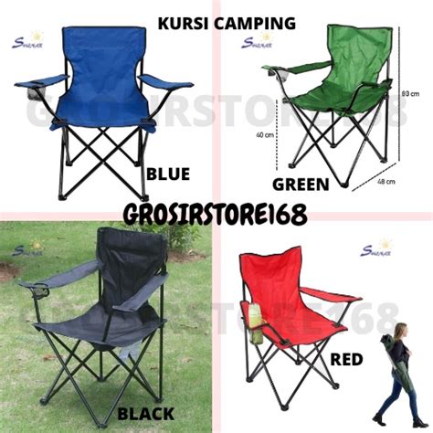 Jual Kursi Lipat Outdoor Kursi Camping Berkemah Pantai Rekreasi Kemah Hutan Camping Chair