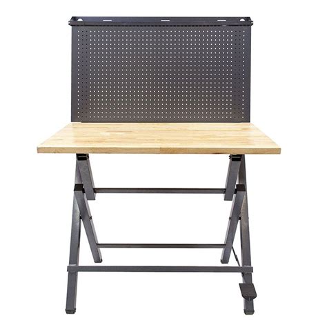 Instant 44 In Work Bench With Metal Pegboard Wb 01 The Home Depot