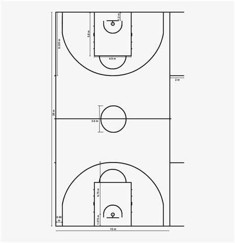Basketball Court Measurements Basketball Court Small Size Transparent
