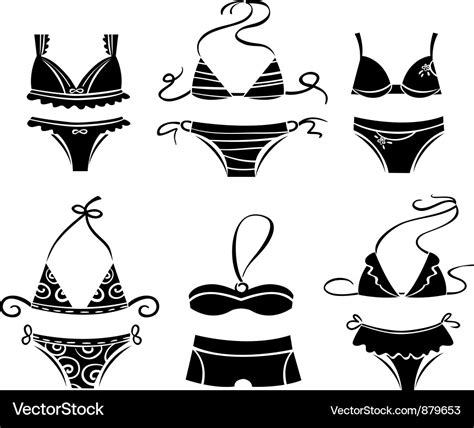 Set Of Lingerie Royalty Free Vector Image Vectorstock