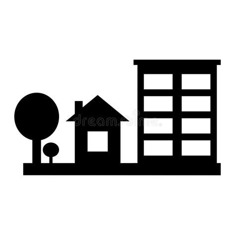 Modern Black Home Icon With Black House Build Icon Vector Vector