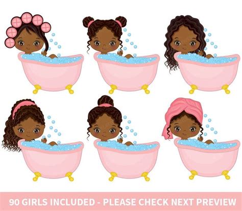 90 Little Spa Girls Clipart Vector Spa Spa Party Clipart Etsy Spa