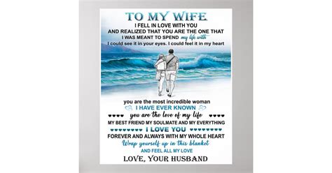 to my wife beach t wife birthday couple love poster zazzle