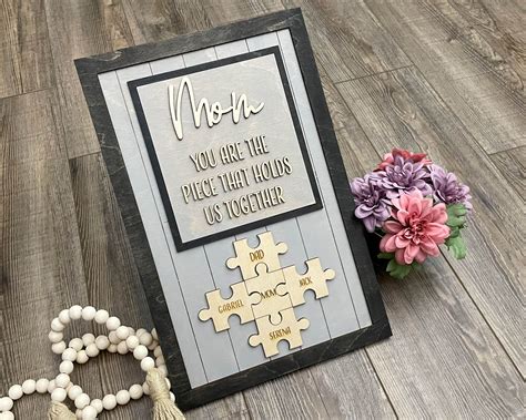 Mom You Are The Piece That Holds Us Together Personalized Etsy Canada