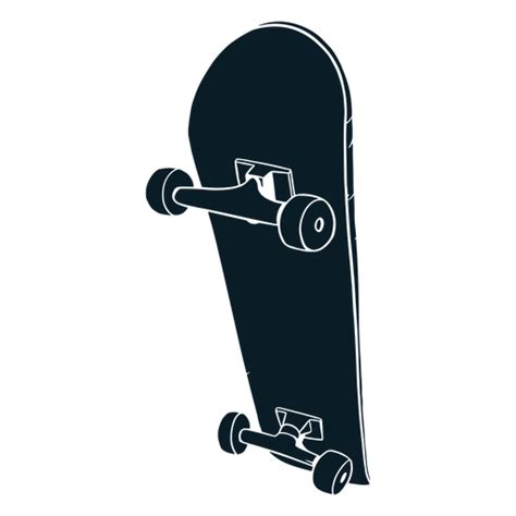black skateboard transparent png svg vector file