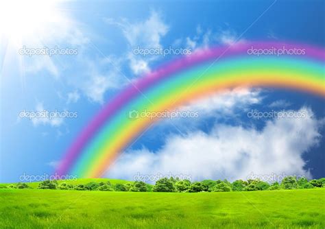 Rainbows In The Sky Rainbow In The Blue Sky Stock Photo © Zhanna