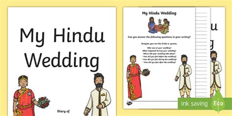 Ks1 Hindu Wedding Diary Writing Frames Teacher Made