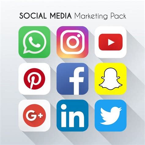 9 Iconos De Redes Sociales Descargar Vectores Gratis Social Media