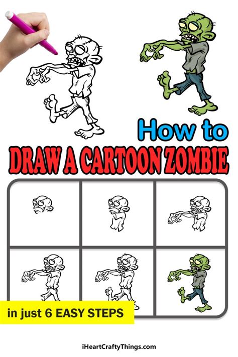 Cartoon Zombie Drawing How To Draw A Cartoon Zombie Step By Step
