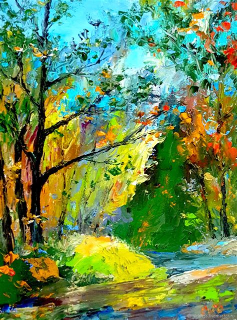 Autumn Forest Oil Painting 24h18 Cm купить на Ярмарке