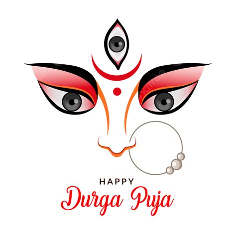 Festival Durga Puja Vector Png Images Beautiful Goddess Durga Eyes For