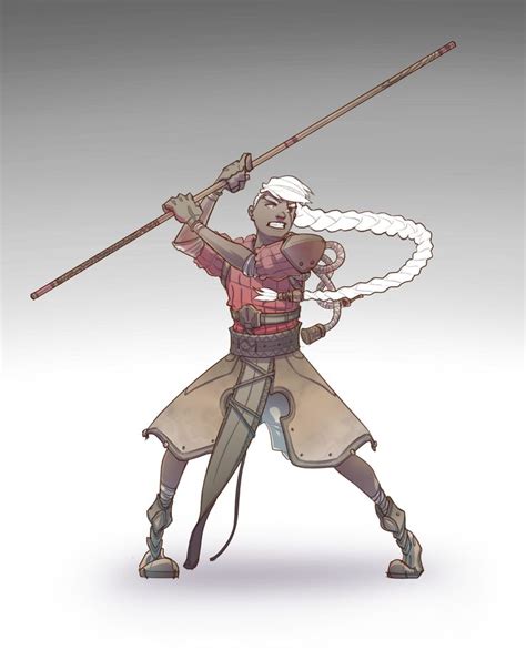 Artstation Staff Warrior Brother Baston Warrior Character Design