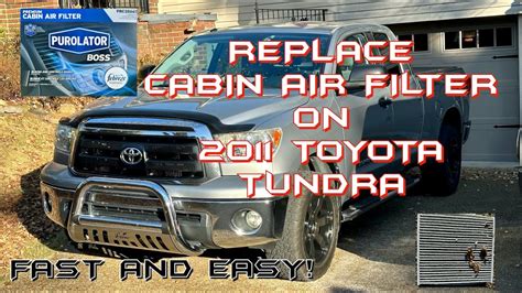 Toyota Tundra Cabin Air Filter Replacement Fast And Easy Youtube