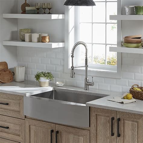 The standard depth for kitchen wall cabinets is 12. American Standard 18SB.9332200A Kitchen Sink | F.W. Webb Online Ordering