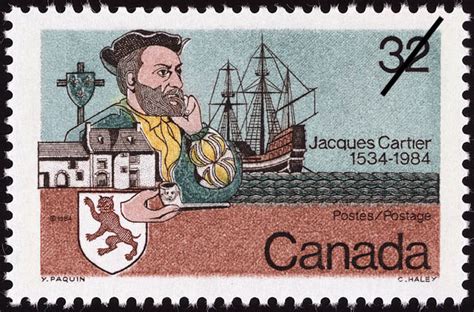 jacques cartier 1534 1984 canada postage stamp