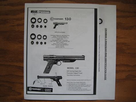 Crosman 130 137 Pistol Two 2 Seal Repair Kits Owners Manual