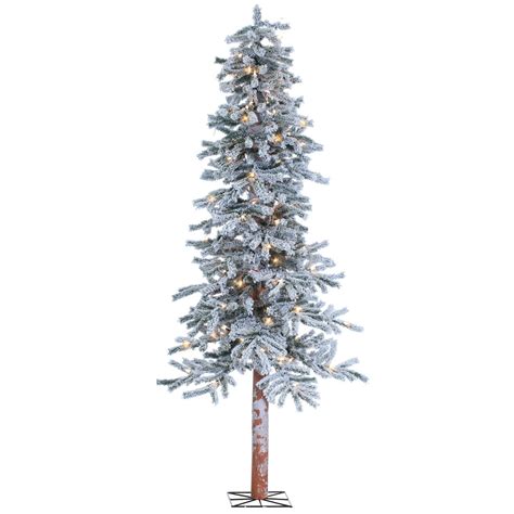 Sterling 5ft Pre Lit Flocked Alpine Tree With 150 Clear Lights
