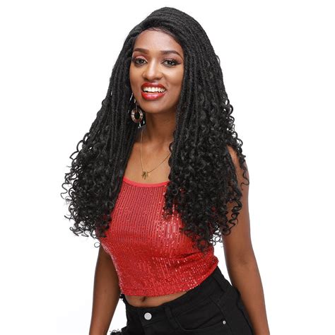 sego goddess curly braids faux locs crochet twisted braided wig synthetic hair twist dreads