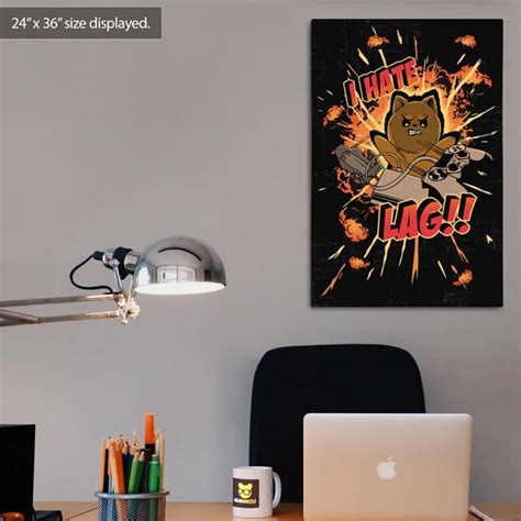 i hate lag video gaming poster print