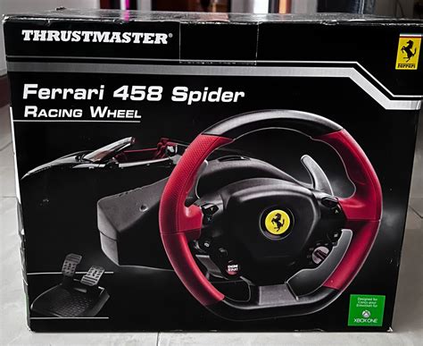 Ferrari 458 Spider Xbox Steering Wheel Thrustmaster Video Gaming