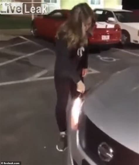 Girlfriend Is Caught By Her Ex Lover Keying His Car After He Breaks Up