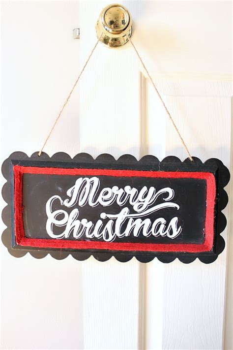 Maybe you would like to learn more about one of these? Merry Christmas Chalkboard Sign | Domestically Creative