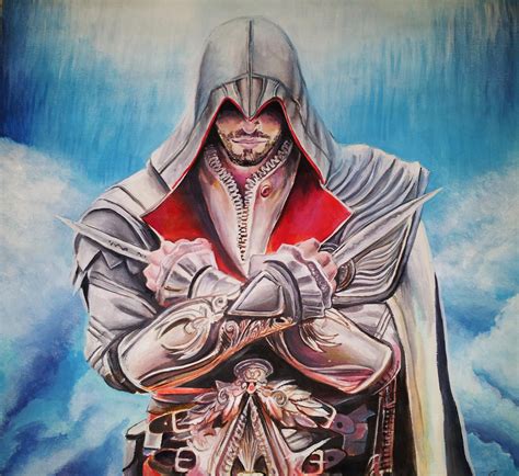 Ezio Auditore Painting Assassin S Creed By Pikkolapungu On Deviantart