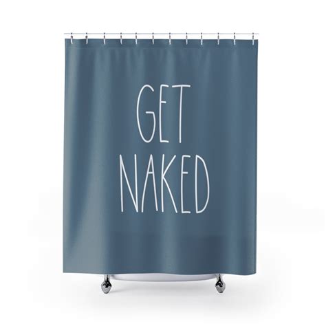 Get Naked Shower Curtain Bathroom Decoration Curtain Funny Etsy
