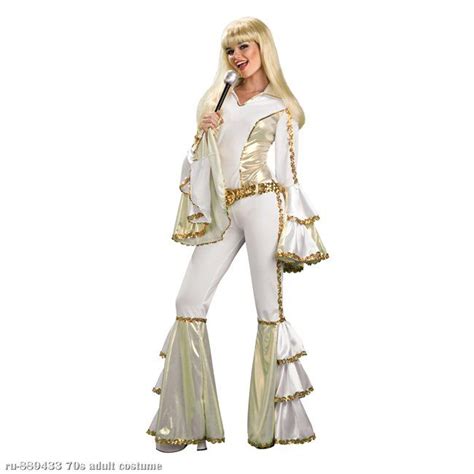 1970s Ladies Disco Dancing Queen Fancy Dress Costume Deva Catsuit Kostüme Spezielle Anlässe