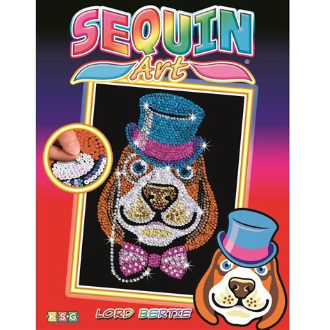 Sequin Art Lord Bertie Junior Sequin Art Craft And Hobbies From