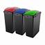 Set Of 3 Recycling Bins  Cleaning And Hygiene Janitorial