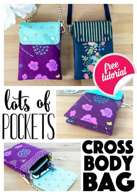 Double Compartment Cross Body Bag Free Sewing Pattern Bag Sewing