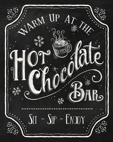 Free Hot Chocolate Bar Printables Printable Word Searches