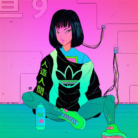 Artstation Casual Vaporwave Girls Style And Color Study Lucas