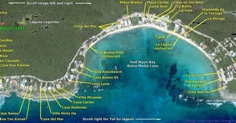 Riviera Maya And Area Maps Akumal Bay And Half Moon Bay
