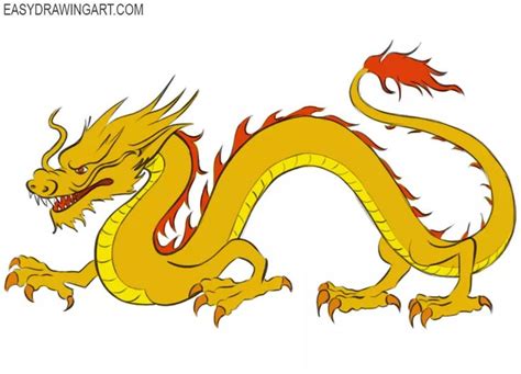 How To Draw A Chinese Dragon Easy Drawing Art Chinese Dragon Chinese Dragon Art Dragon Drawing