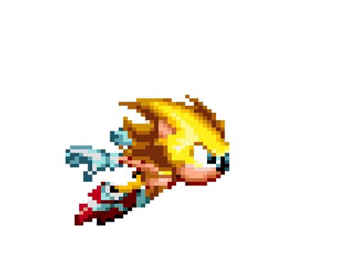 Sonic Advance Super Sonic Sprites Sonic Sprite Png Sonic Sprites My