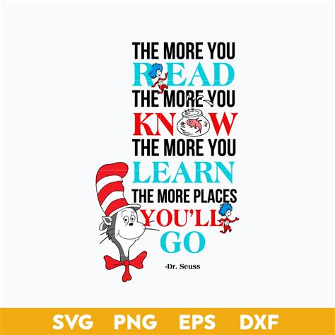 You Read The More You Know Svg Dr Seuss Svg Dr Seuss Quote Inspire