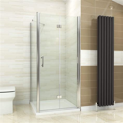 elegant 900 x 700 mm bifold shower enclosure glass shower door reversible folding cubicle door