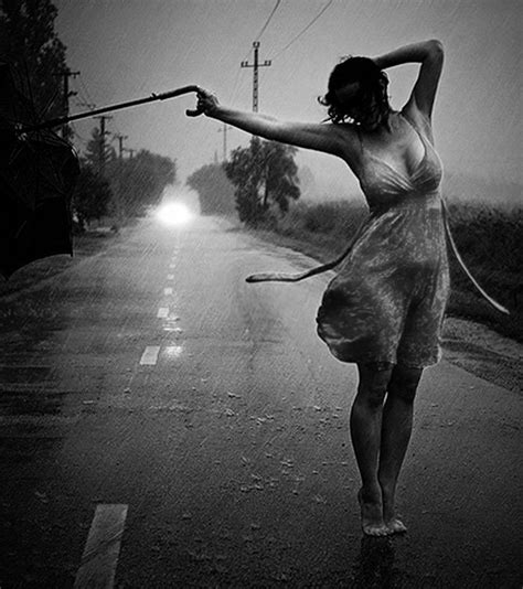 Fun In The Rain Dancing In The Rain Magic Woman Dusk Cane Wet Soaked Hitching