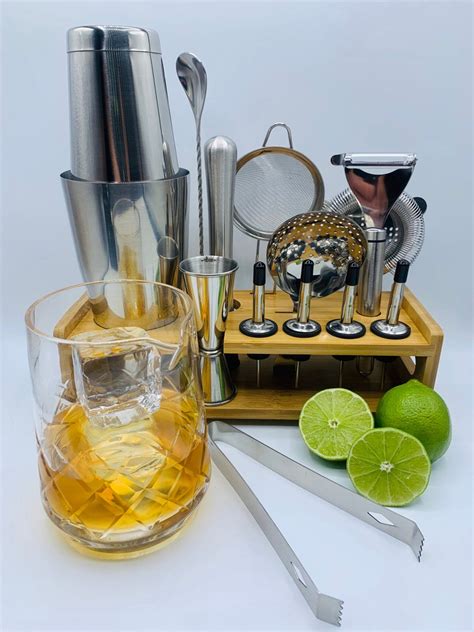 Home Bartending Kit With Crystal Mixing Glass Etsy Australia