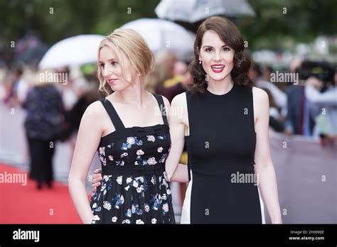 Laura Carmichael And Michelle Dockery Arrive At The Bafta Downton Abbey