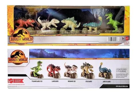 Jurassic World Conjunto 5 Mini Figuras Dinossauros Mattel