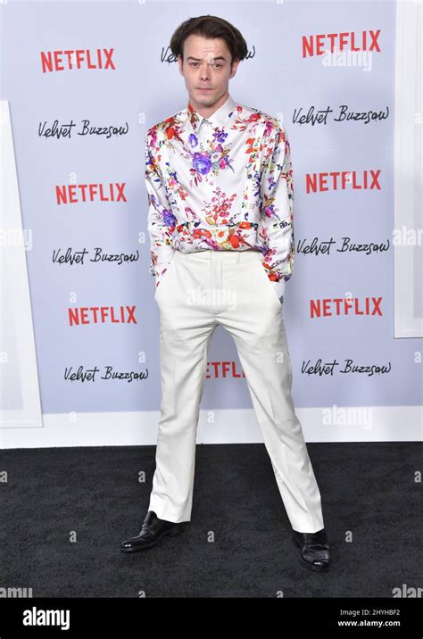 Charlie Heaton Arriving To The Netflix Premiere Of Velvet Buzzsaw At Egyptian Theatre Stock