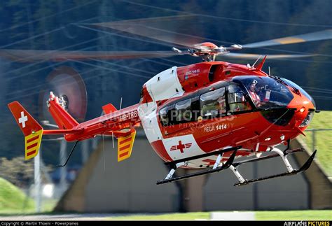 Hb Zrb Rega Swiss Air Ambulance Eurocopter Ec145 At Meiringen Photo