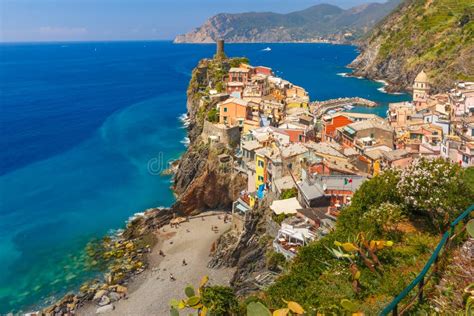 Panorama Of Vernazza Cinque Terre Liguria Italy Stock Image Image