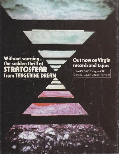 Tangerine Dream Stratosfear 1976 Virgin Records Vintage Ads