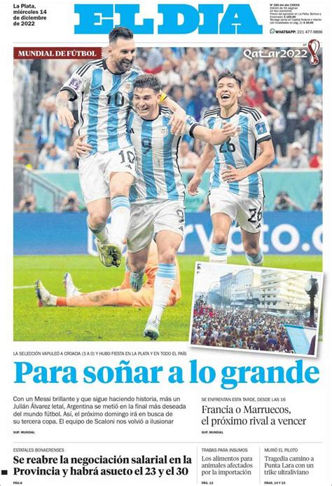 Las Tapas De Los Diarios De Argentina Y El Mundo Rendidos Ante Messi Y Julián Álvarez