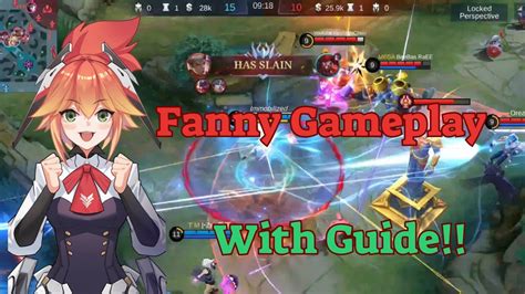 Fanny Gameplay With Guide Solo Que Fanny Gameplay Youtube