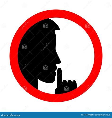 Keep Silence Vector Icon Set Be Quiet Illustration Sign Collection